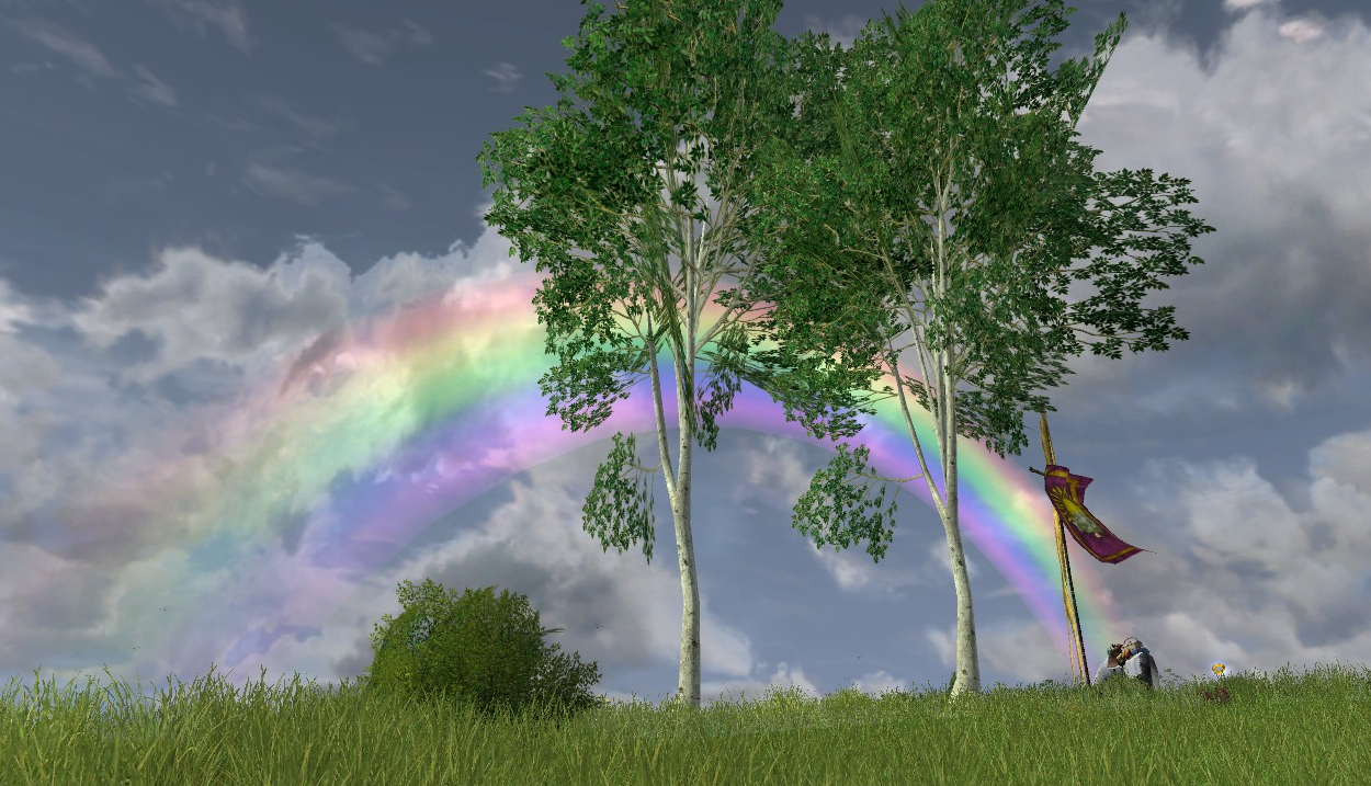 Regenbogen beim Picknick