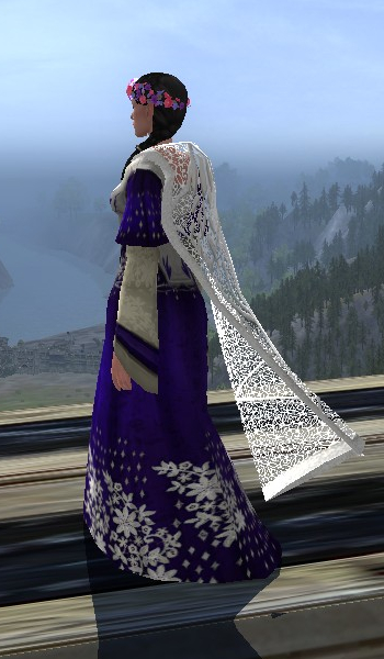 Arwens Hochzeitskleid - von der Seite